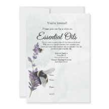 Lavendel en Bijen Essentiële Olie Klas Uitnodiging