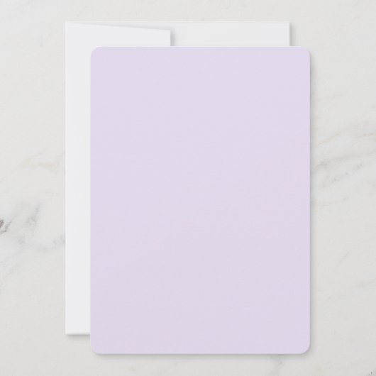 Lavendel en Blauw Bloemen Bruiloft Uitnodigen Kaart (Achterkant)