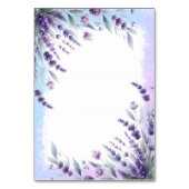 Lavendel en blauwe elegante bloemendetails kaart (Achterkant)