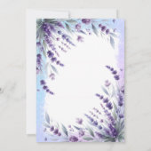 Lavendel En Blauwe Elegante Bloemige Waterverf Kaart (Achterkant)