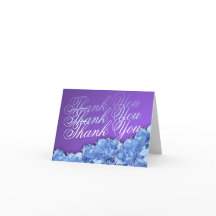 Lavendel en blauwe hortensia's bedankt