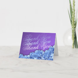 Lavendel en blauwe hortensia's bedankt