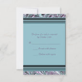 Lavendel en Blauwgroen Blue Wedding RSVP (Achterkant)