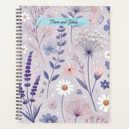 Lavendel en bloemen stengels planner (Voorkant)