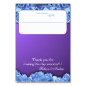 Lavendel en Blue Hydrangeas Zitplaatsen Kaart (Voorkant)