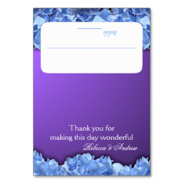 Lavendel en Blue Hydrangeas Zitplaatsen Kaart