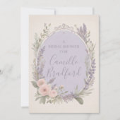 Lavendel en Blush Bloemen Uitnodigingen (Voorkant)