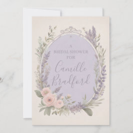 Lavendel en Blush Bloemen Uitnodigingen