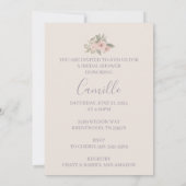 Lavendel en Blush Bloemen Uitnodigingen (Achterkant)