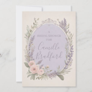 Lavendel en Blush Bloemen Uitnodigingen