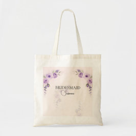 Lavendel en Blush Roos Bruids Party Custom Tote Bag