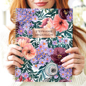 Lavendel En Blush Wilde Bloem Aangepaste Naam Planner