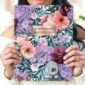 Lavendel En Blush Wilde Bloem Aangepaste Naam Planner