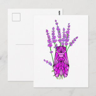 Lavendel en cicade in Provence Briefkaart