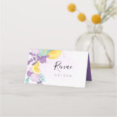 Lavendel en citroen plaatskaart, vers voedsel labe plaatskaartje (Achterkant)