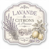 lavendel en citroen vinyl sticker (Voorkant)