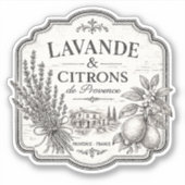 lavendel en citroen vinyl sticker (Voorkant)