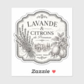 lavendel en citroen vinyl sticker (Vel)