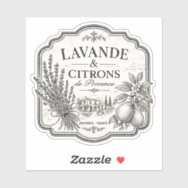 lavendel en citroen vinyl sticker