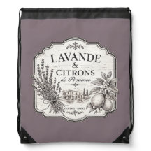 lavendel en citroenen zak met trekkoord