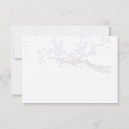 Lavendel en citroengeel  Vogelbruiloft Bedankkaart (Achterkant)