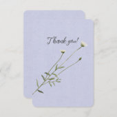 Lavendel en een enkele Daisy Bedankkaart (Voorkant / Achterkant)