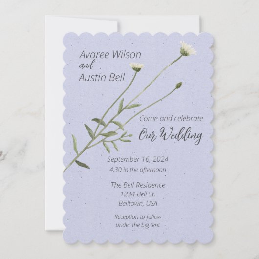 Lavendel en een enkele Daisy Kaart (Voorkant)