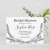 Lavendel en Eucalyptus Bruiloftsdouche Kaart (Staand voorkant)
