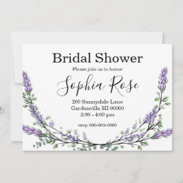Lavendel en Eucalyptus Bruiloftsdouche Kaart