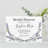 Lavendel- en Eucalyptus Bruiloftsfeest Kaart (Staand voorkant)