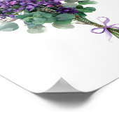 Lavendel en Eucalyptus groen Bloemen Botanisch Poster (Hoek)