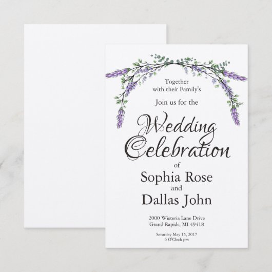 Lavendel en Eucalyptus Kaart (Voorkant / Achterkant)