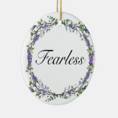 Lavendel en Eucalyptus Onbevreesde waterverf bloem Keramisch Ornament (Rechts)