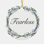 Lavendel en Eucalyptus Onbevreesde waterverf bloem Keramisch Ornament (Voorkant)