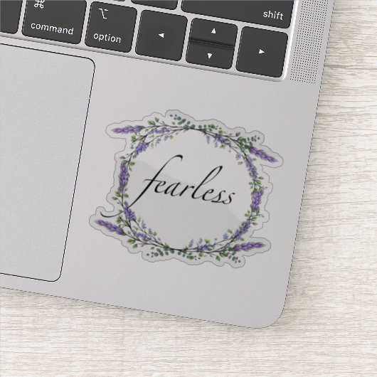 Lavendel en Eucalyptus Onverschrokken Sticker (Detail)