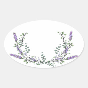 Lavendel en Eucalyptus Ovale Sticker