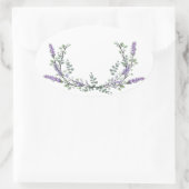 Lavendel en Eucalyptus Ovale Sticker (Tas)