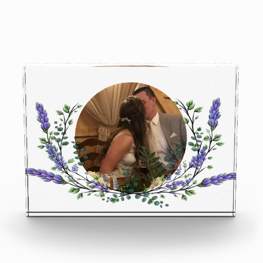 Lavendel en Eucalyptus paarse florale botanische Fotoblokken (Voorkant)