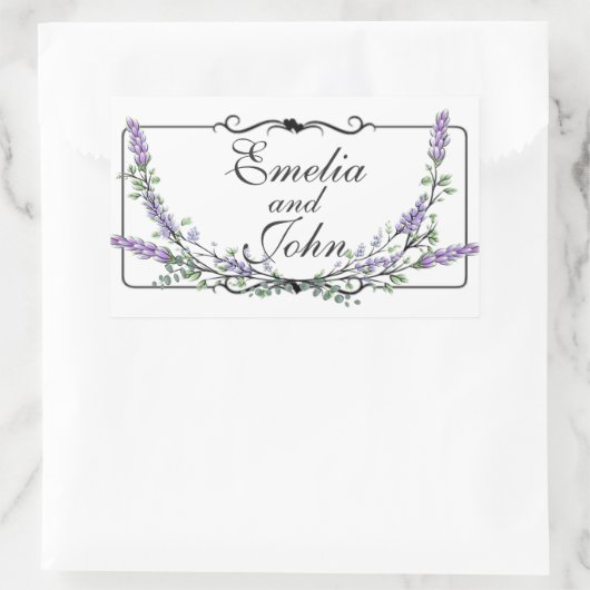 Lavendel en Eucalyptus Rechthoekige Sticker (Tas)