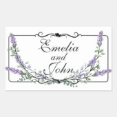 Lavendel en Eucalyptus Rechthoekige Sticker (Voorkant)