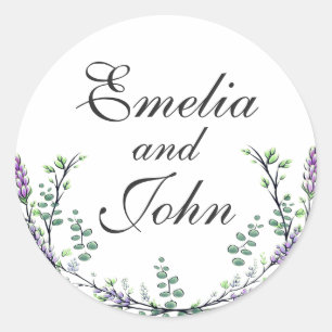 Lavendel en Eucalyptus Ronde Sticker