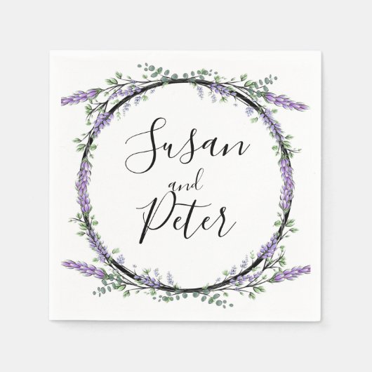 Lavendel en Eucalyptus Servet (Voorkant)
