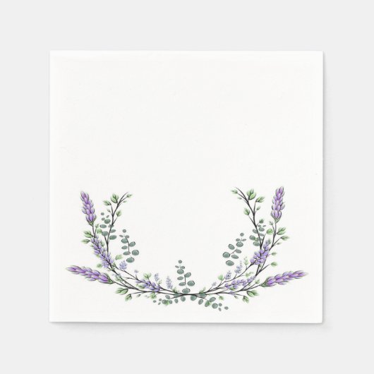 Lavendel en Eucalyptus Servetten (Voorkant)