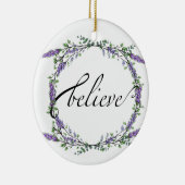 Lavendel en Eucalyptus waterverf bloemengeloof Keramisch Ornament (Rechts)