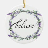 Lavendel en Eucalyptus waterverf bloemengeloof Keramisch Ornament (Voorkant)