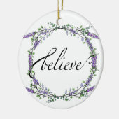 Lavendel en Eucalyptus waterverf bloemengeloof Keramisch Ornament (Links)