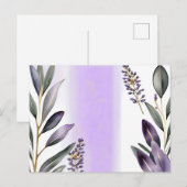 Lavendel en eucalyptus Waterverf Briefkaart (Voorkant / Achterkant)