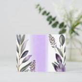 Lavendel en eucalyptus Waterverf Briefkaart (Staand voorkant)