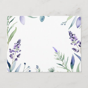 Lavendel en eucalyptus Waterverf Briefkaart