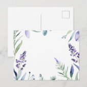 Lavendel en eucalyptus Waterverf Briefkaart (Voorkant / Achterkant)